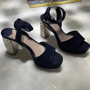 Miu Miu rhinestone Heel